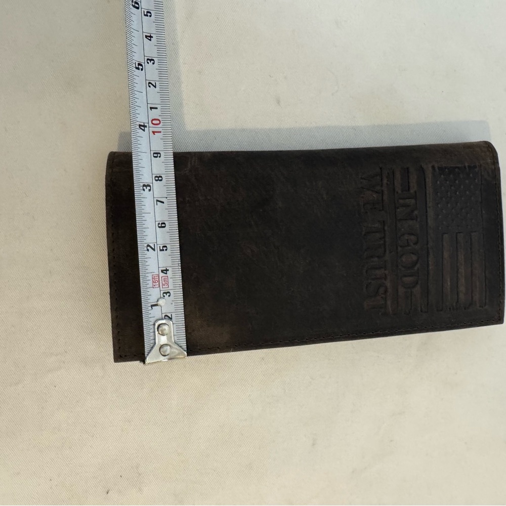 American Flag Long Wallet For Men with " IN GOD WE TRUST " - Picture 7 of 12